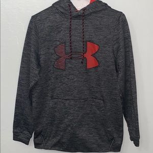 Men Under Armour Gray and orange hoodie